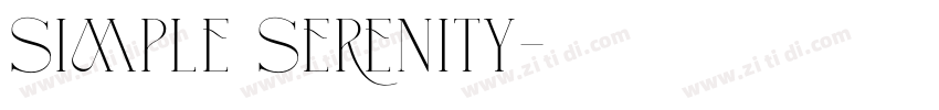 Simple Serenity字体转换
